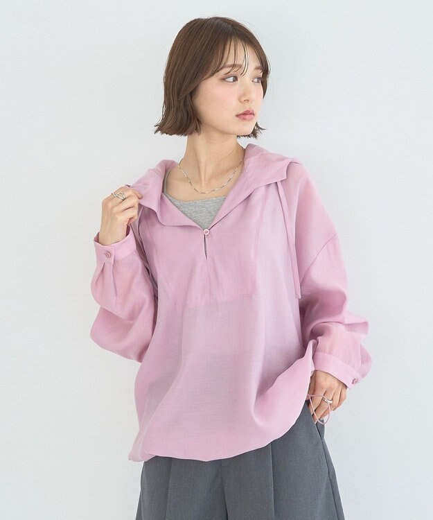 earth music&ecology アノラックフーディ Pink