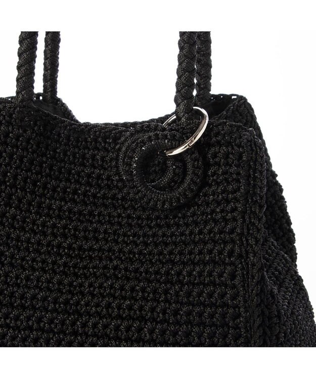 UNBILLION カシュカシュ cachecache / ベーシッククロッシェトート カゴバッグ ブラック