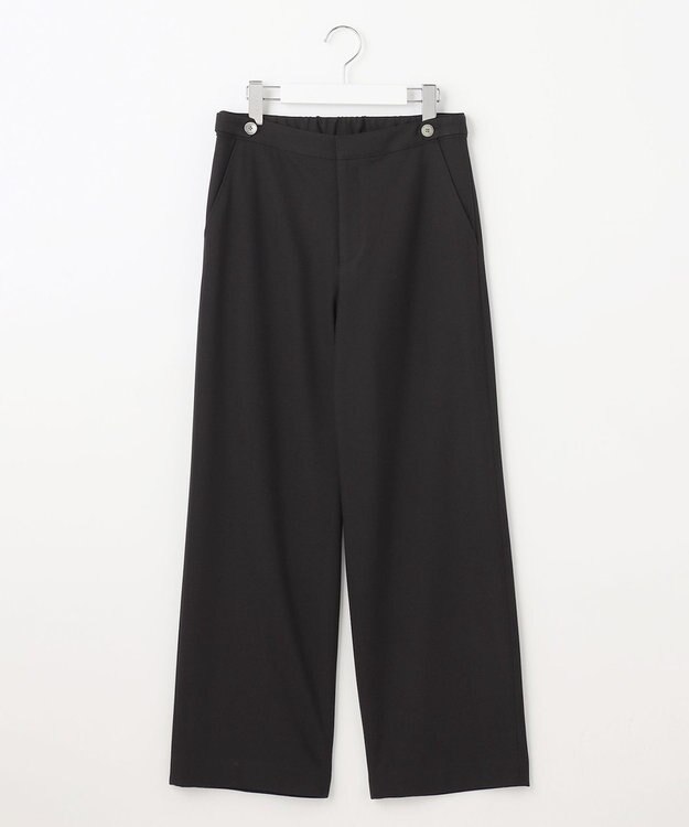 J.PRESS LADIES S 【洗える】2way thermoサキソニー セミワイド パンツ ブラック系