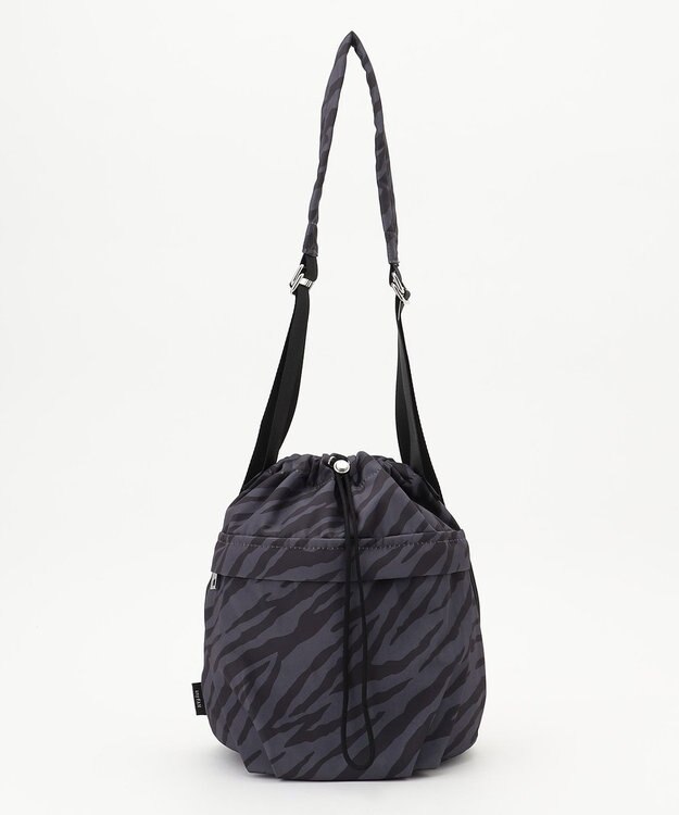 ANY 巾着ショルダーバッグ ゼブラ