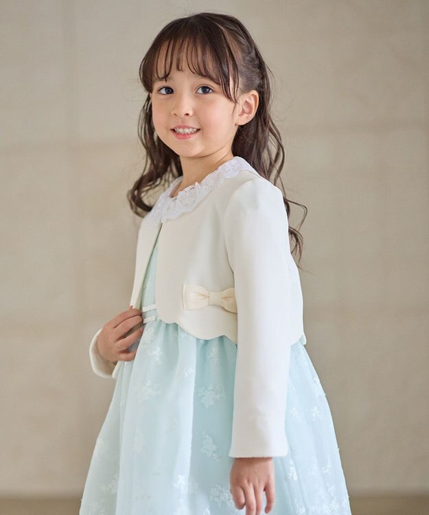 ANY KIDS リボン ボレロジャケット ホワイト