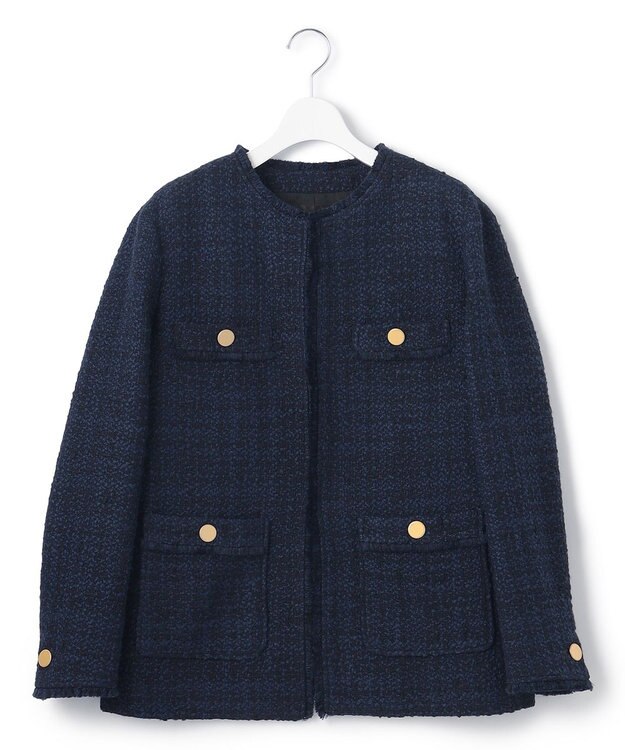 23区 S GIOLICA ツイード ジャケット ネイビー