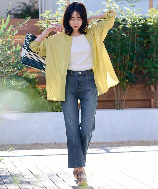 ANY 【洗濯機可/ストレッチ】デニムフレアパンツ インディゴ