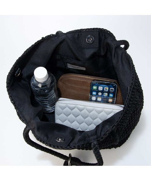 UNBILLION カシュカシュ cachecache / ベーシッククロッシェトート カゴバッグ ブラック