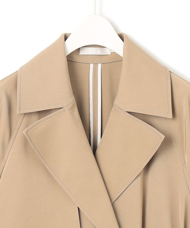 ICB トリアセコットンギャバジン ショートトレンチコート ベージュ系