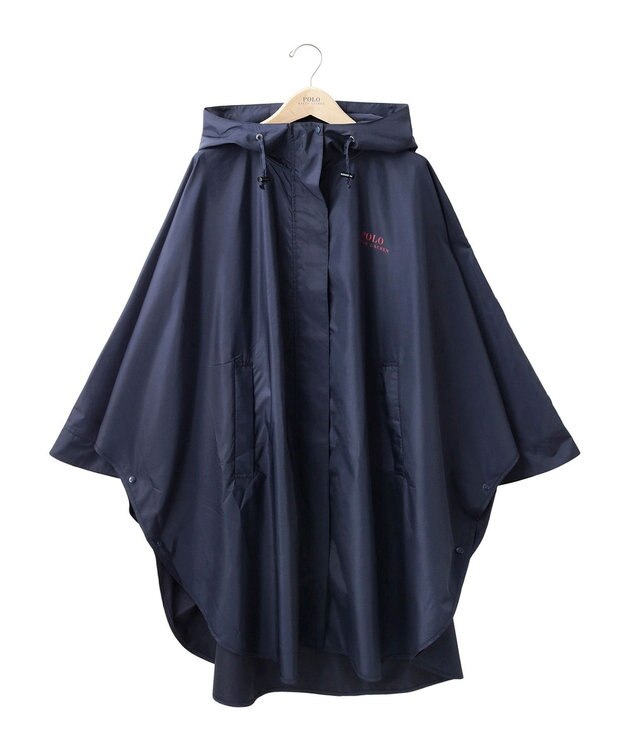 MOONBAT POLO RALPH LAUREN レインポンチョ レインベア 50デニール生地／着丈98cm 収納袋付き ネイビーブルー