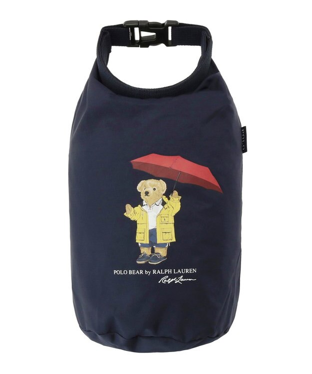 MOONBAT POLO RALPH LAUREN レインポンチョ レインベア 50デニール生地／着丈98cm 収納袋付き ネイビーブルー