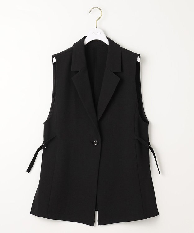 ANY SIS 【洗える】テーラード ジレ ブラック