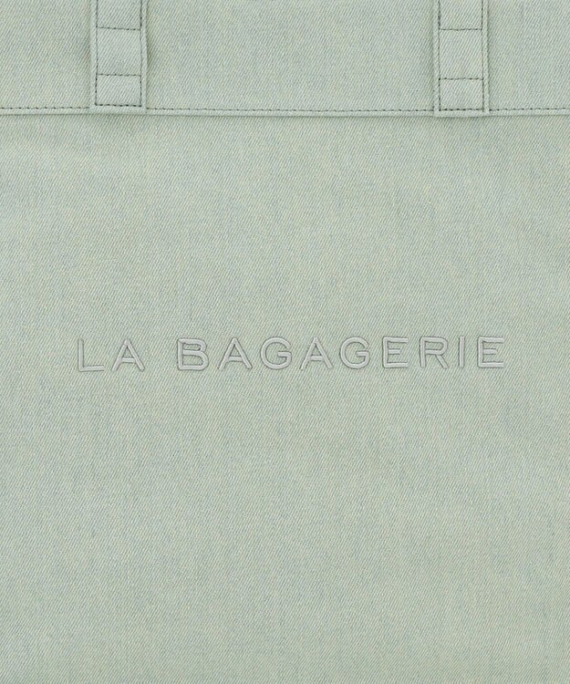 LA BAGAGERIE チャーム付きデニムバッグ Mサイズ ブルー