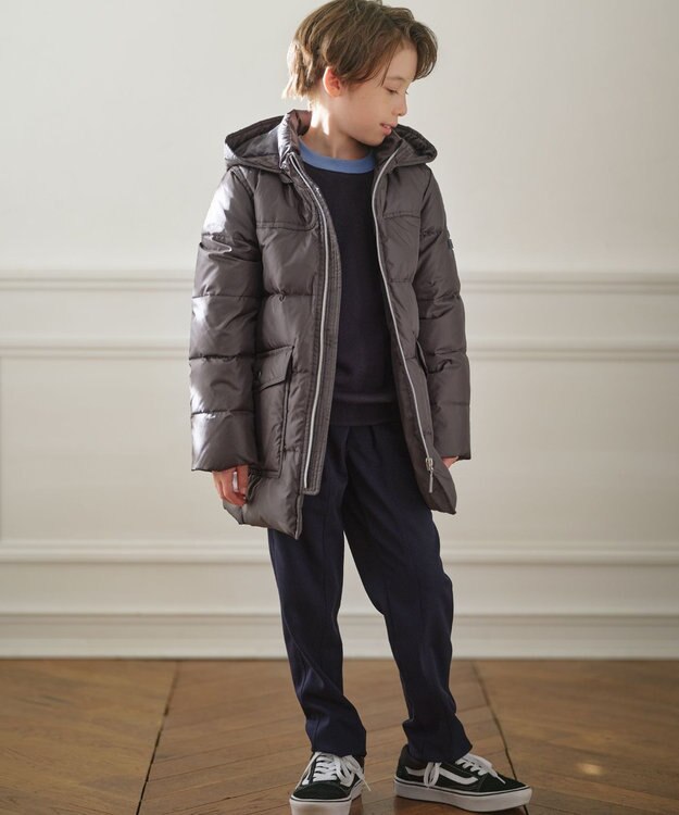 J.PRESS KIDS 【140-170cm】【撥水】50Dタフタ ダウンコート グレー系