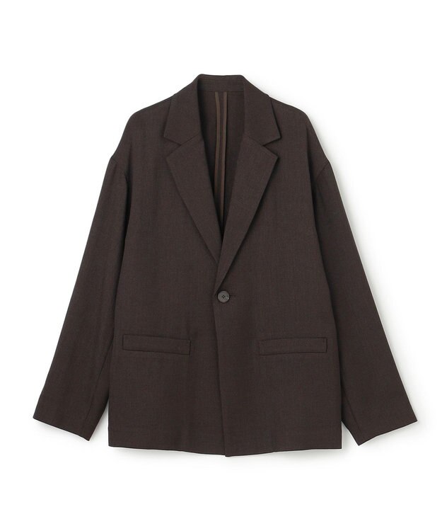 uncrave リネンライクツイル ジャケット ダークブラウン