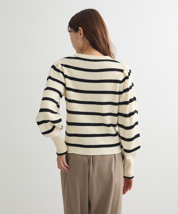 Green Parks 洗える　パフニットプルオーバー Border