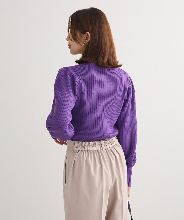 Green Parks 洗える　パフニットプルオーバー Purple