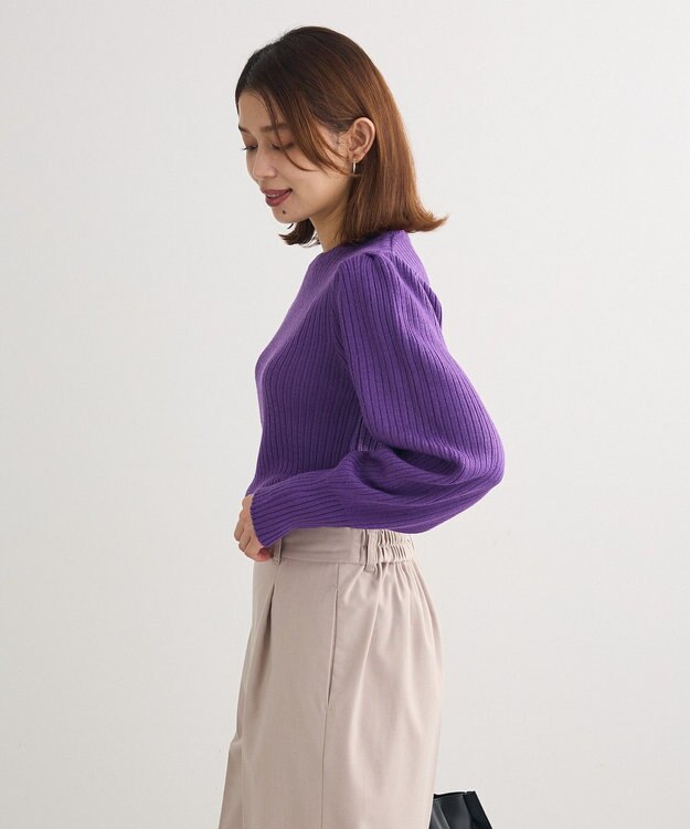 Green Parks 洗える　パフニットプルオーバー Purple