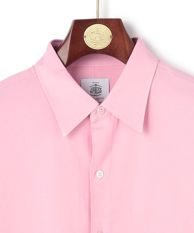 J.PRESS MEN 【J.PRESS ORIGINALS】KANEMASA 46G Jersey Pin Oxford Regular Collar Shirt / Japan Made ピンク系