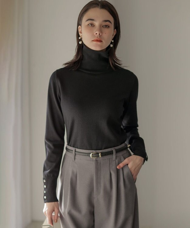 組曲 S ニューシックタートル ニット ブラック系