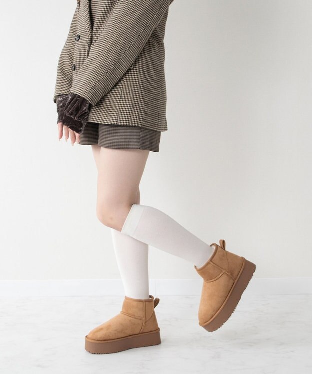 Bridget Birkin 【Bridget Birkin】スエード調ムートンブーツ キャメルスウェード