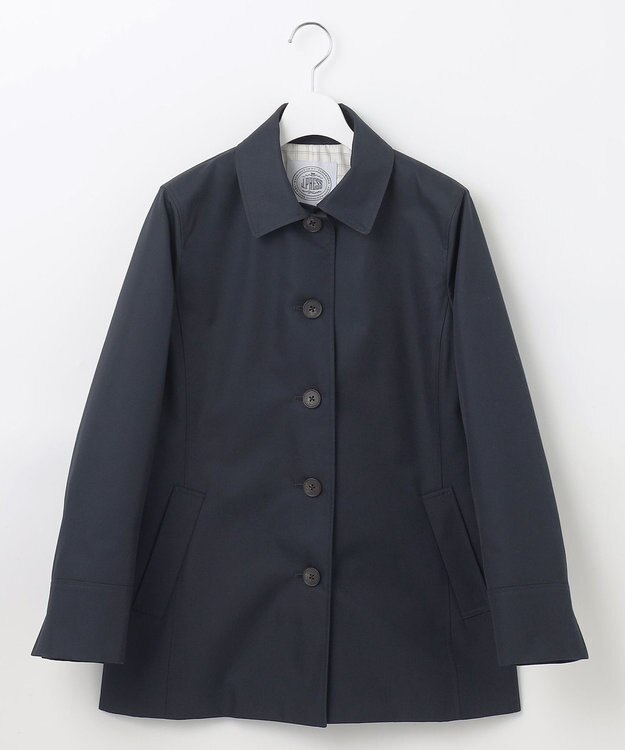 J.PRESS LADIES 【WEB限定カラーあり・撥水】80/2 T/C ツイル ステンカラー ショートコート ネイビー系