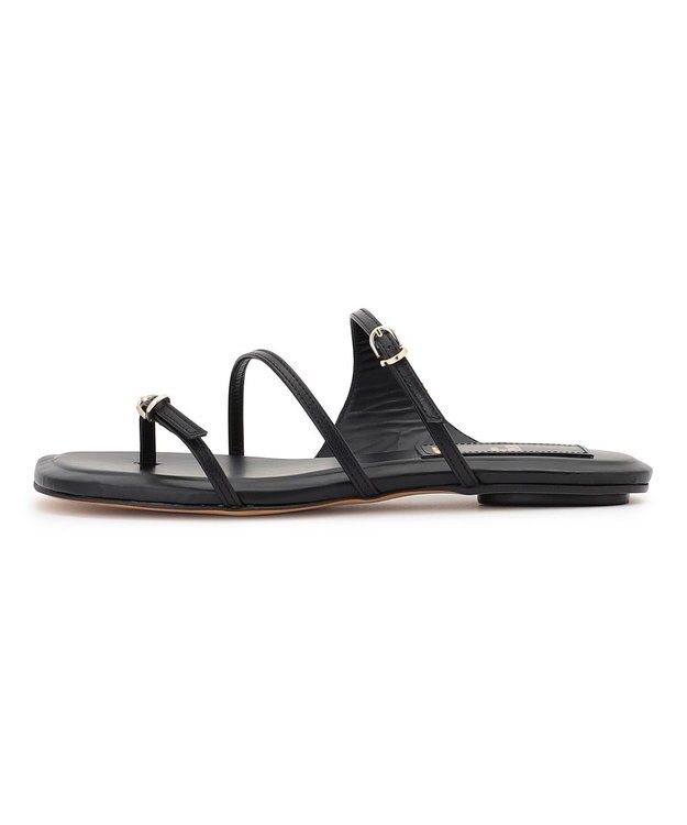 BEIGE， 【一部店舗限定】HENRI EN VARGO /  MARGARET / フラットサンダル Black