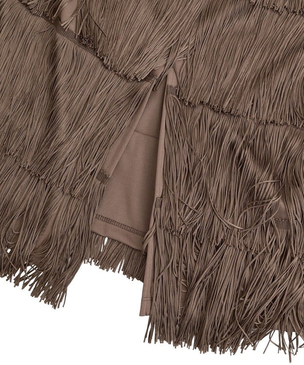 YECCA VECCA フリンジロングスカート Brown