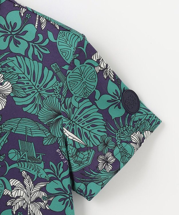 23区GOLF 【WOMEN】【吸水速乾/UVケア】STUDIO FIGLIO アロハ総柄 半袖 ポロシャツ パイングリーン系5