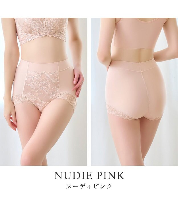BRADELIS New York 【BRADELIS NewYork peace】　華やかレーシーショーツ24 ヌーディピンク