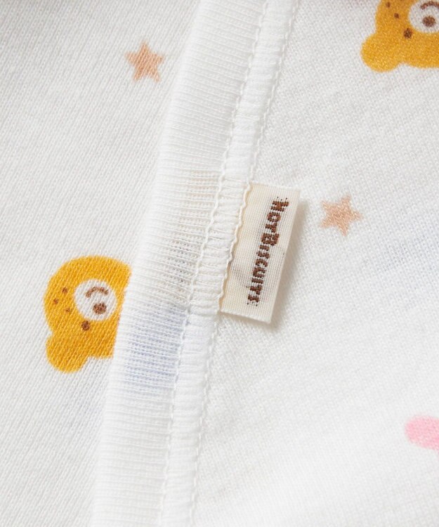 MIKI HOUSE HOT BISCUITS 【50-60cm】 フライス素材の総柄コンビ肌着 マルチカラー