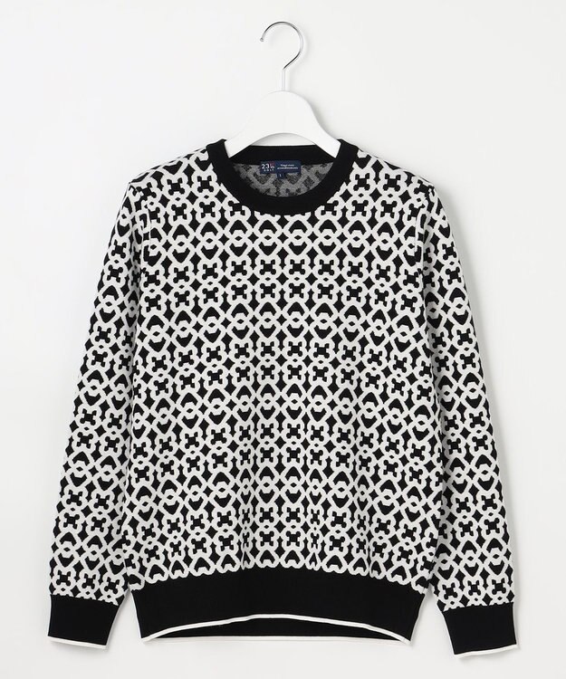 23区GOLF 【WOMEN】モノグラムジャガードセーター ブラック系5