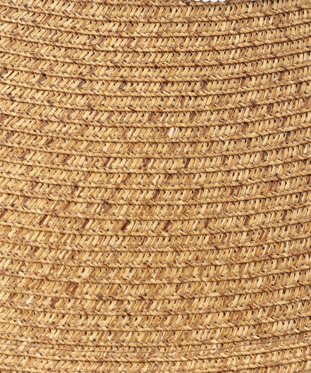 MOONBAT 【洗える】FURLA(フルラ)  ロゴ刺繍リボン 天然ハット グレー