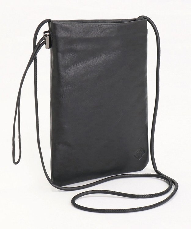 ACE BAGS & LUGGAGE ultma TOKYO アイオ 巾着 ショルダーバッグ 11981 本革 サコッシュ ブラック