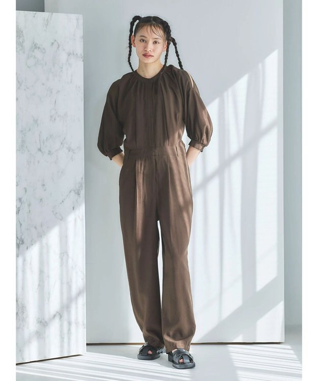 Green Parks ■ＥＳＣＡＲ　ショルダースリットオールインワン Brown