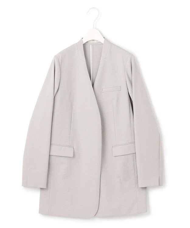 ICB 【セットアップ対応・洗える】 LooseWeave ノーカラージャケット トープ系