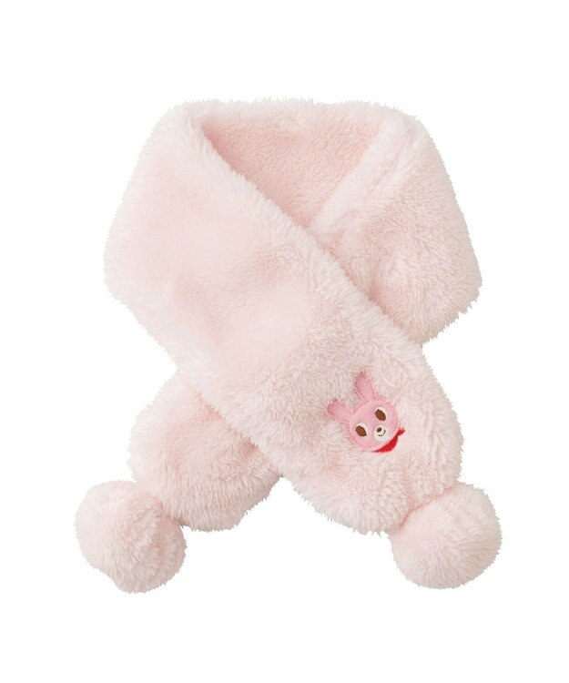 MIKI HOUSE HOT BISCUITS シープボア マフラー ピンク