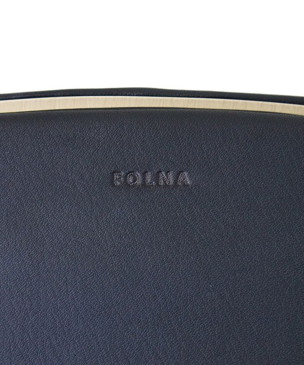 FOLNA RD ソフトレザーロング 天溝がま口 財布 ブラック