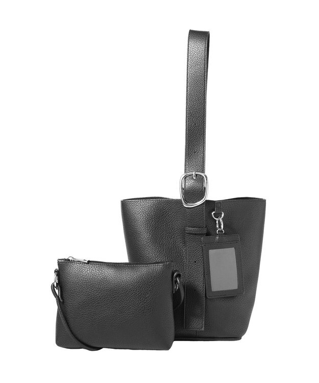 AMERICAN HOLIC 【3点セット】ワンハンドルバケツトート+ポーチ Black