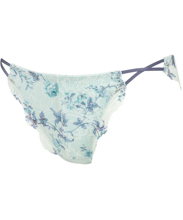 WACOAL Tバック ショーツ 【重力に負けないバストケアBra】 はきこみ丈あさめ BRA184とペア バックのかぶり広め レディース PRA484 /ワコール グレイッシュブルー