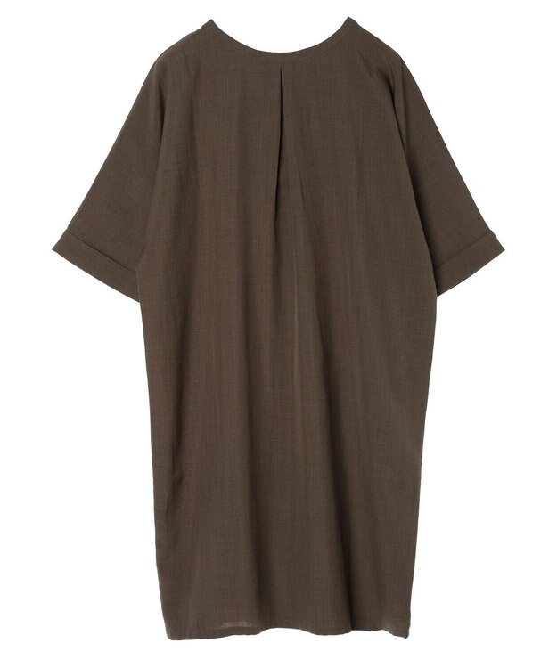 Green Parks 前後２ｗａｙミディ丈タックワンピース Khaki