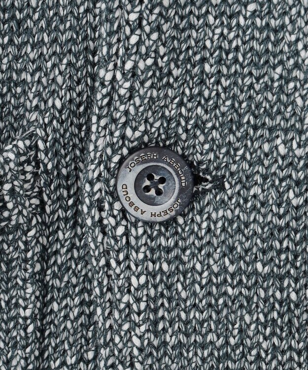 JOSEPH ABBOUD 【イタリア糸使用】コットンリリヤーン ニット ジャケット ネイビー系