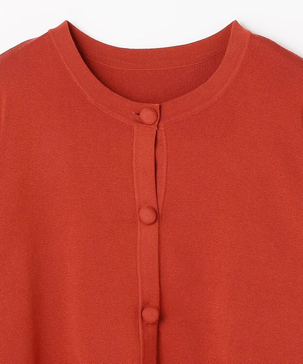 ANY スウェットライクニットカーディガン オレンジ