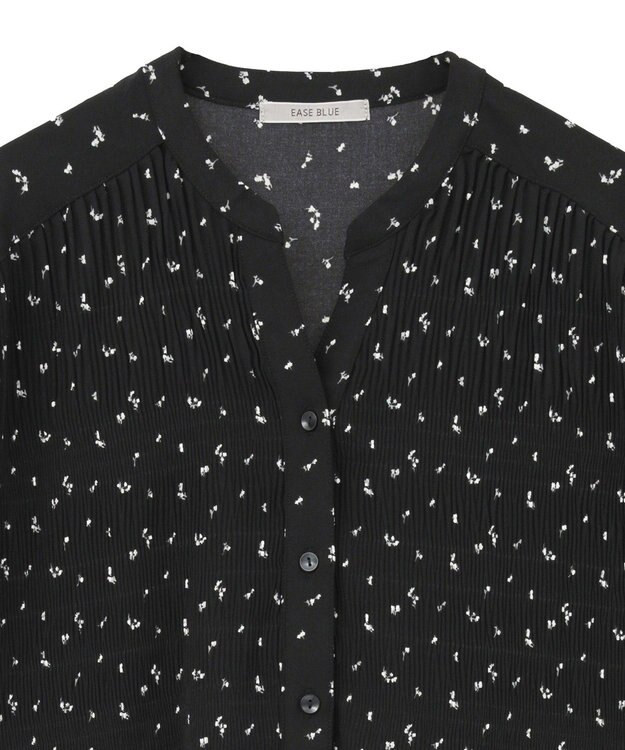 Green Parks マジョリカプリーツスキッパーブラウス Flower