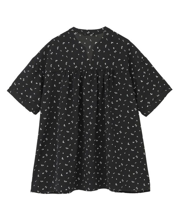 Green Parks マジョリカプリーツスキッパーブラウス Flower