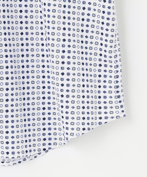 JOSEPH ABBOUD 【快適な着心地】コンパクトジャージー鹿の子プリント シャツ サックスブルー系5