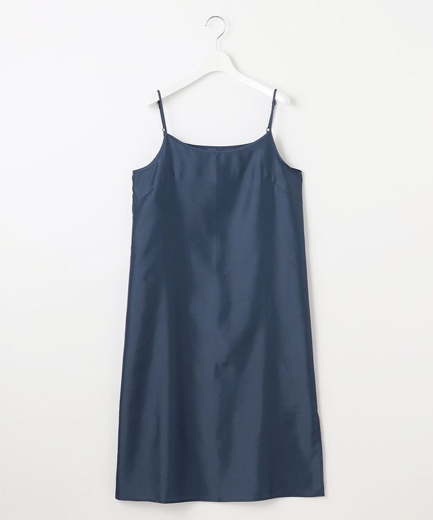 自由区 【カタログ掲載・接触冷感・洗える】エンブロイダリーローンシャツ ワンピース コバルトブルー