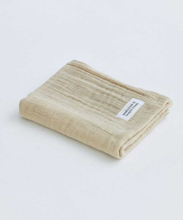 SHINTO TOWEL ランダムガーゼ フェイスタオル ベージュ