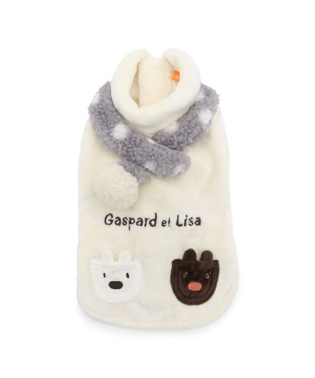 PET PARADISE リサとガスパール  マフラー ベスト 中型犬 オフホワイト