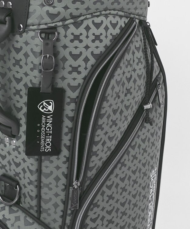 23区GOLF 【UNISEX】モノグラムライトキャディバッグ　ベテランゴルファーにもおすすめなモダンデザイン ブラック系5