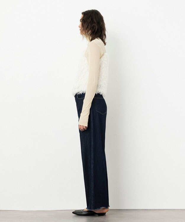 NAVE 【Nave・洗える】フェザーフリンジ キャミソールブラウス アイボリー系