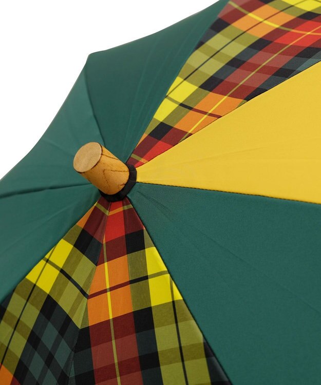 +RING レディース向け プラスリング 晴雨兼用（長ショート） GRN-CHK T1245 緑