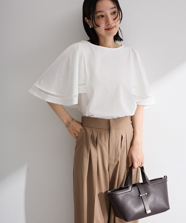 Green Parks 華やぎカットソー（フレアスリーブ） Off White