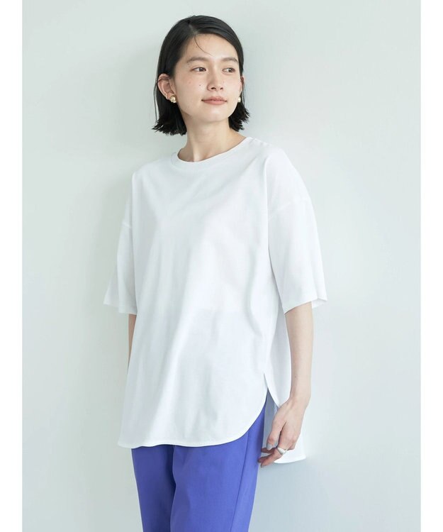 AMERICAN HOLIC 抗菌防臭ラウンドテールカットプルオーバー Off White